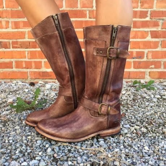 Bed Stu Leather Western Boots Boho Brown Knee High Boots